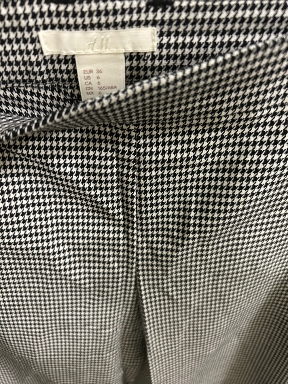 H&M Ladies Women’s Black and White Houndstooth Pants Size 6 BRAND NEW TAG